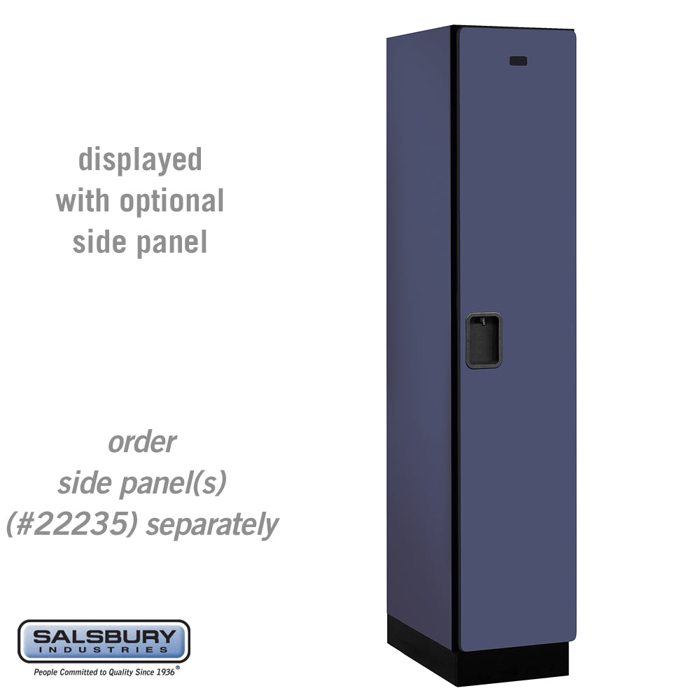 15" Wide Single Tier Designer Wood Locker - 1 Wide - 6 Feet High - 21 Inches Deep - Blue