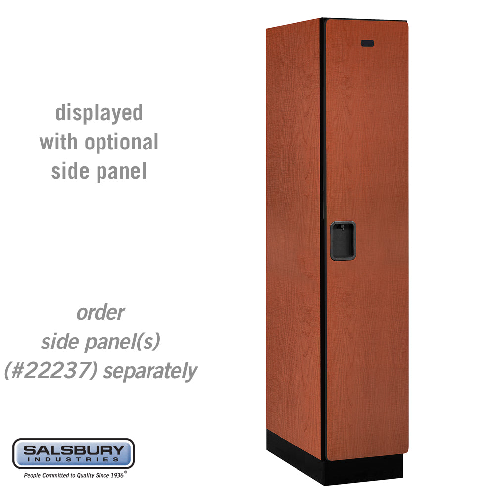 15" Wide Single Tier Designer Wood Locker - 1 Wide - 6 Feet High - 24 Inches Deep - Cherry