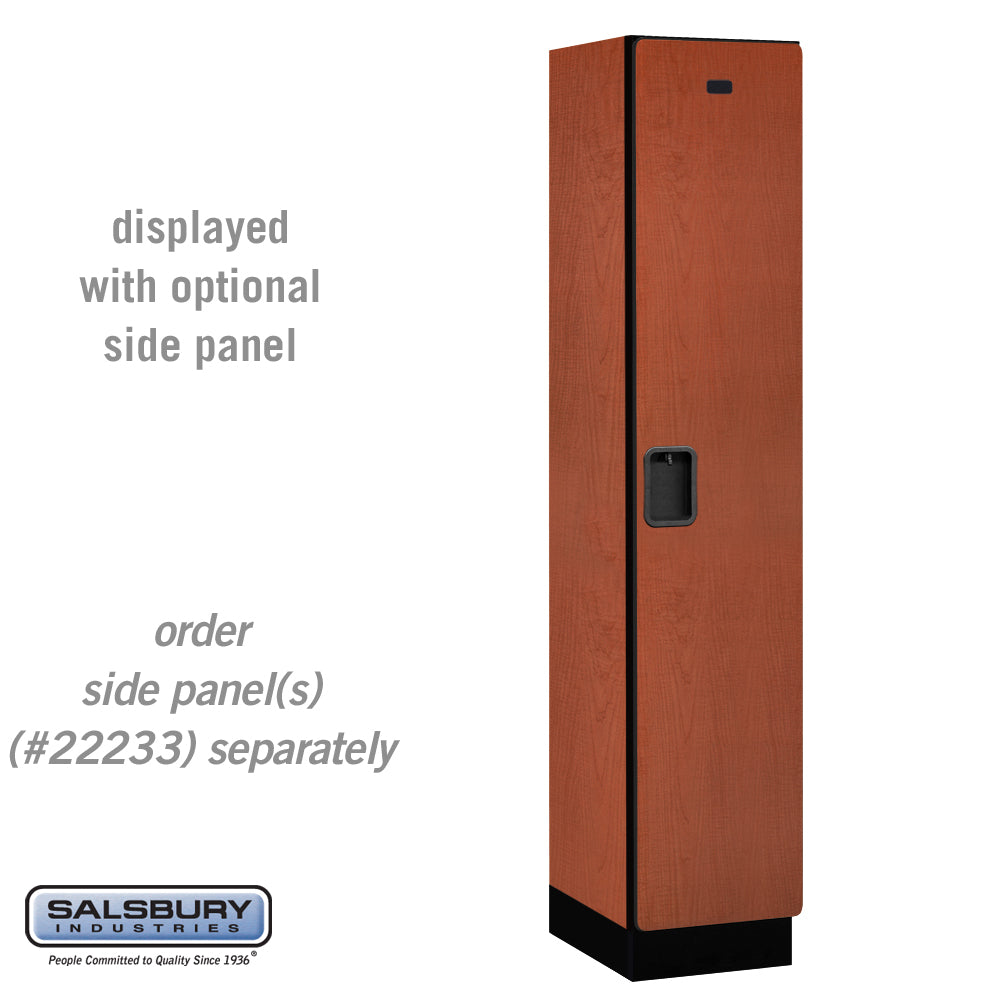 15" Wide Single Tier Designer Wood Locker - 1 Wide - 6 Feet High - 18 Inches Deep - Cherry