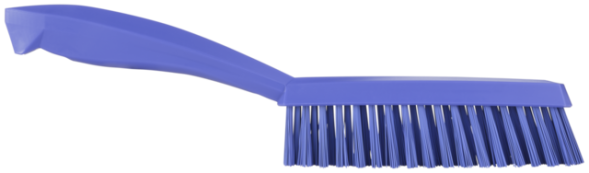 Vikan Narrow Hand Brush with short handle, 11.8", Extra stiff, Purple
