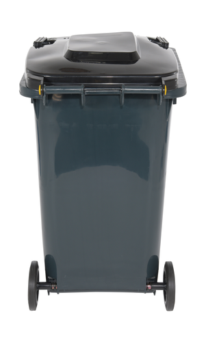 High Density Polyethylene 64 Gallon Trash Can Gray