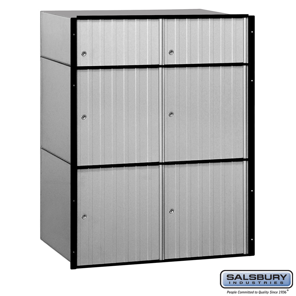 Aluminum Mailbox - 6 Doors  - Standard System