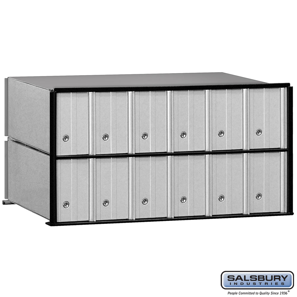 Aluminum Mailbox - 12 Doors - Rack Ladder System