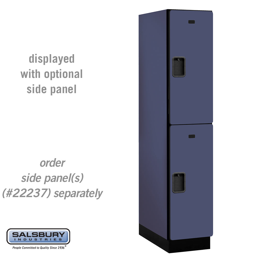 15" Wide Double Tier Designer Wood Locker - 1 Wide - 6 Feet High - 24 Inches Deep - Blue