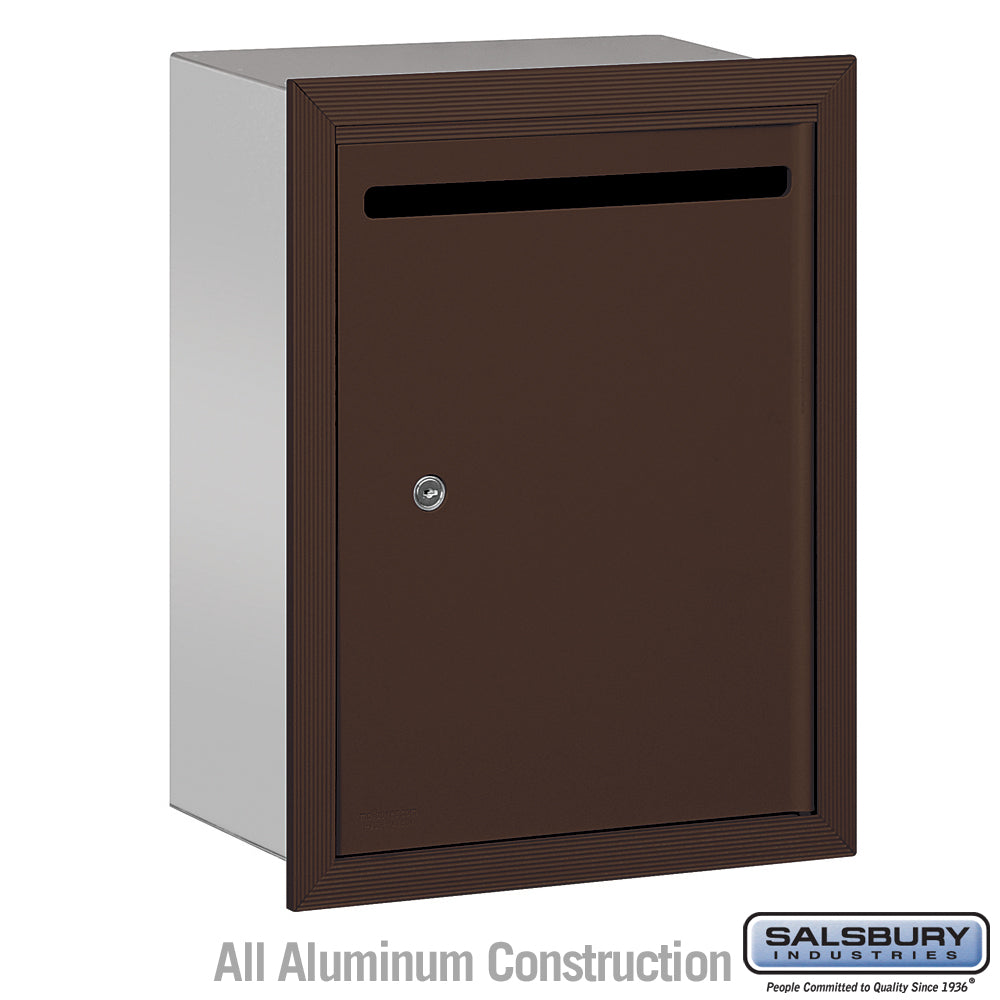 Letter Box (Includes Commercial Lock) - Standard - Recessed Mounted - Bronze - Private Access