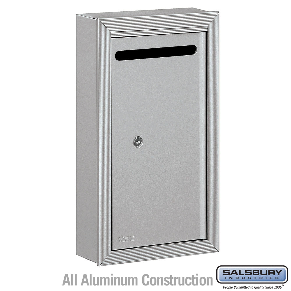 Letter Box (Includes Commercial Lock) - Slim - Surface Mounted - Aluminum - Private Access