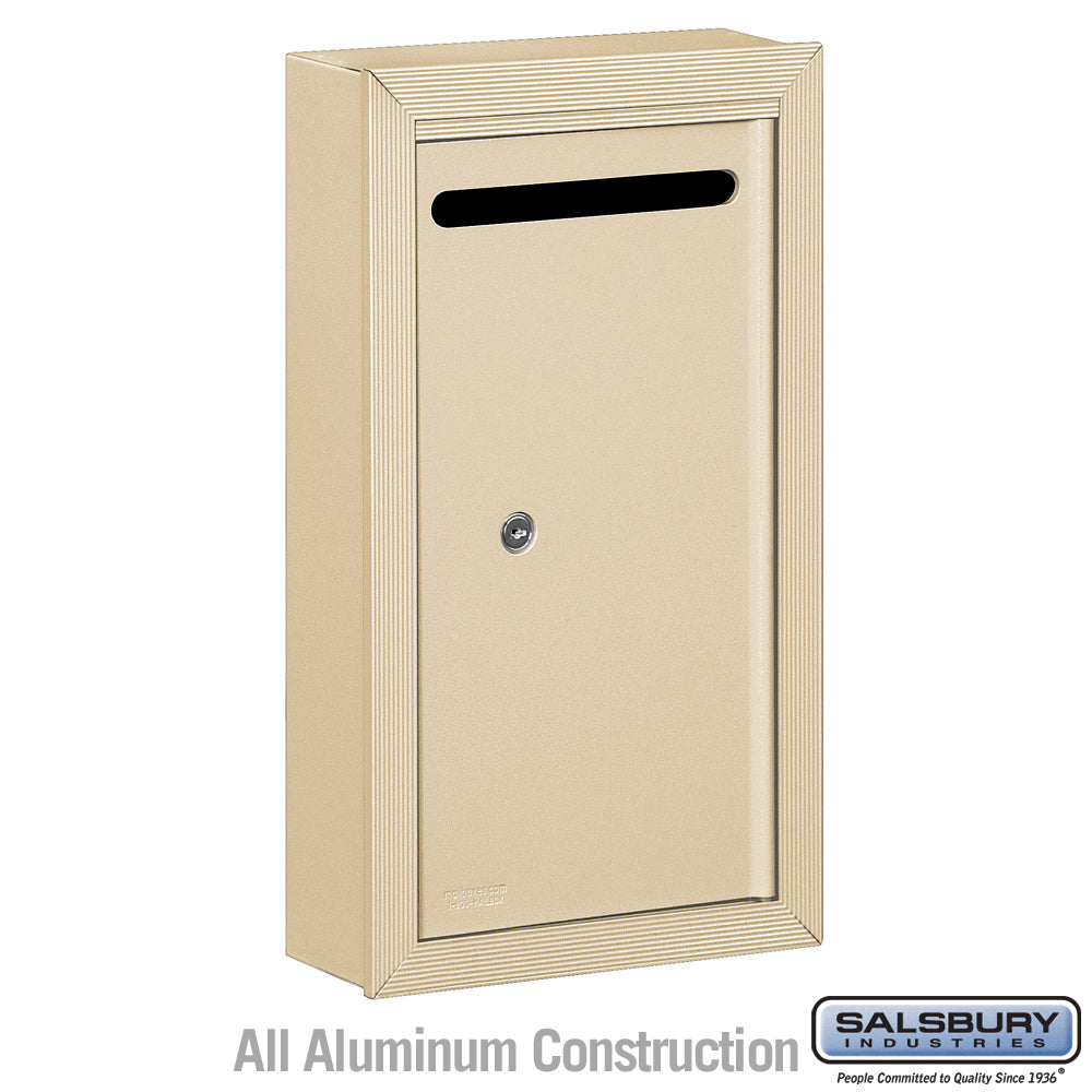 Letter Box (Includes Commercial Lock) - Slim - Surface Mounted - Sandstone - Private Access