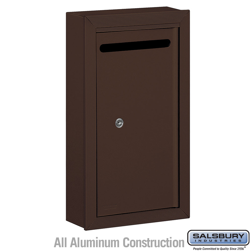 Letter Box (Includes Commercial Lock) - Slim - Surface Mounted - Bronze - Private Access