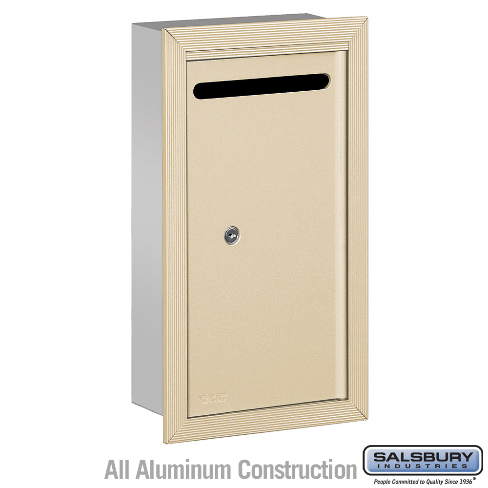 Letter Box (Includes Commercial Lock) - Slim - Recessed Mounted - Sandstone - Private Access