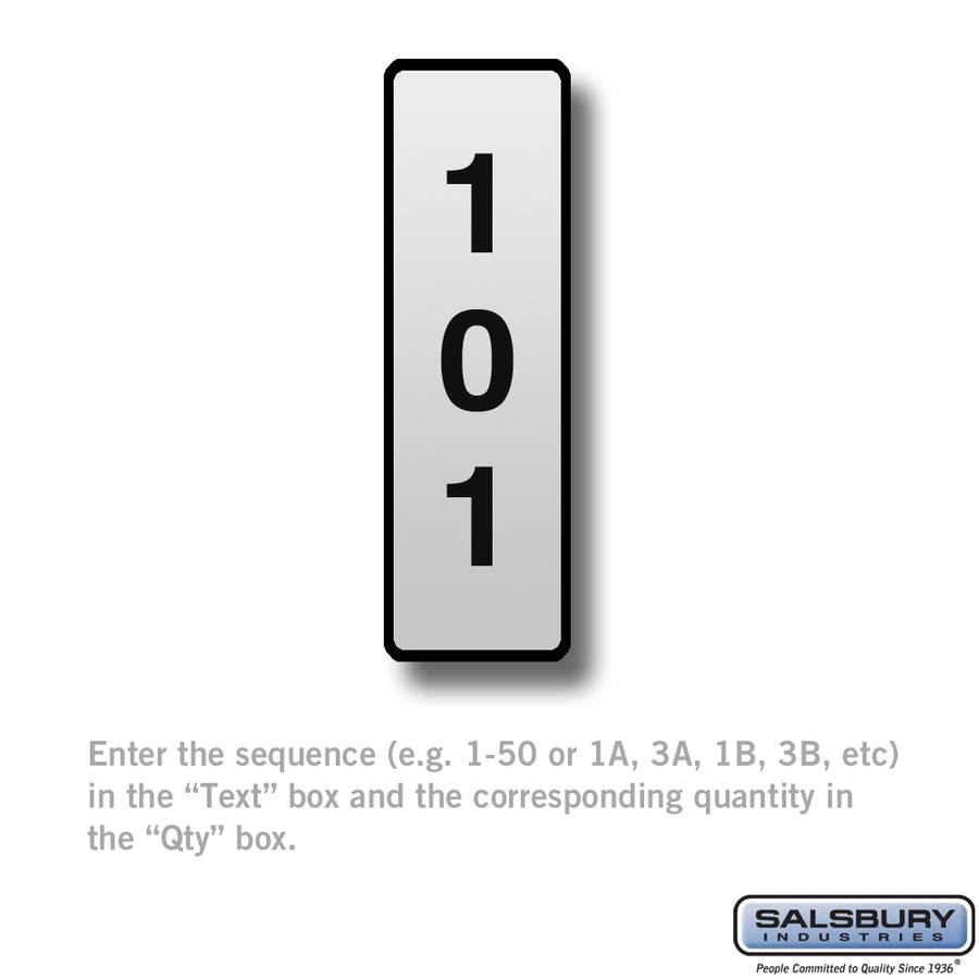 Custom Engraved Self Adhesive Placard - for Aluminum Mailbox Door