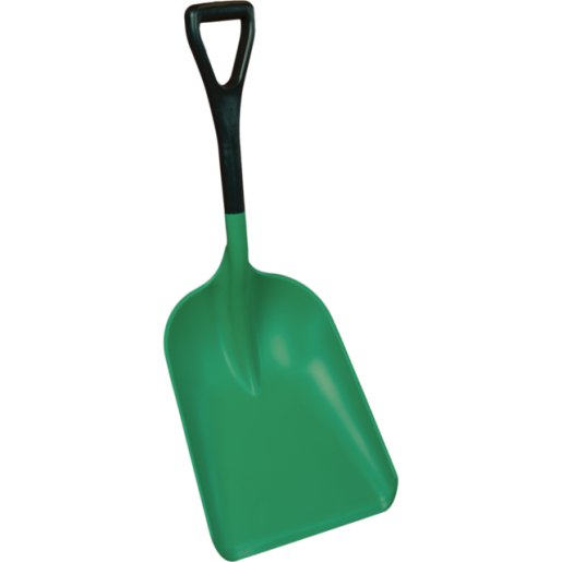 Safety Shovel w/ Short Handle, 14" Blade, Green