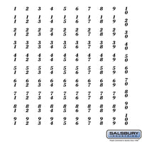 Thumbnail for Numbers - Self Adhesive Sheet of (100) for Aluminum Mailboxes - 1 to 100 Series