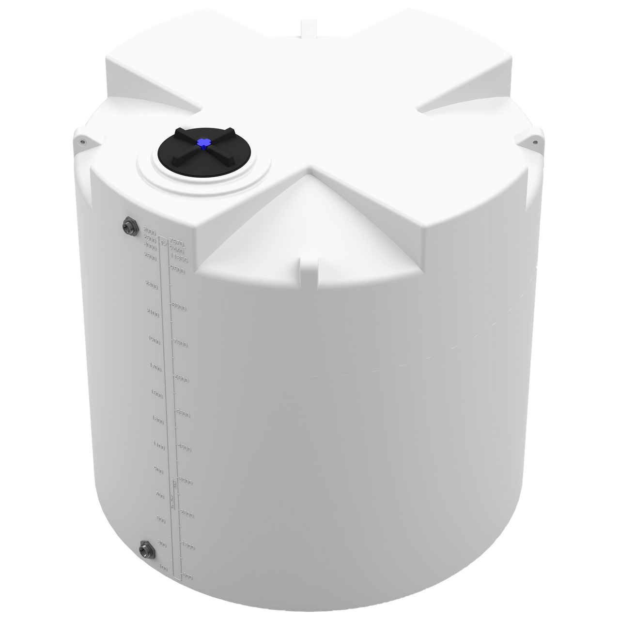 2500 GAL PROCHEM® PLUS POTABLE WATER TANK - LPE 1.0 FDA - NATURAL  - DIA 95" x HGT 95" - LID 16" - BH FITTING T 1.5” / B 2” 