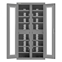 Thumbnail for Secure Charging Cabinet, 16 Gauge, 12 Shelves, 2 Drawers, 2 Power Strips, 36 x 24 x 72