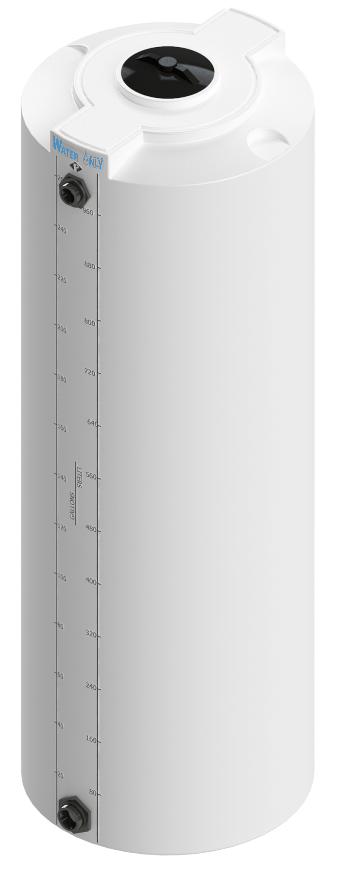 265 Gal ProChem® Potable Water Tank w/Bulkhead Fittings - Twist Lid 8" - LPE 1.0 - Natural 