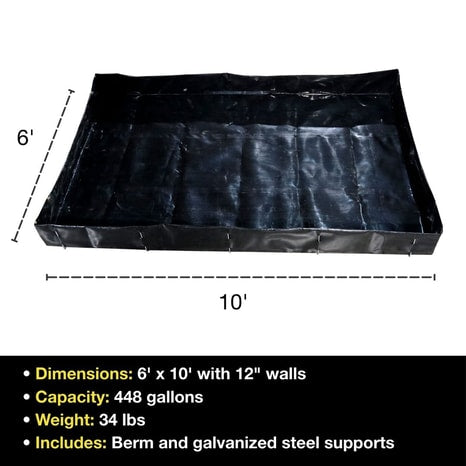 Justrite MightyBerm, 6' x 10' x 12"