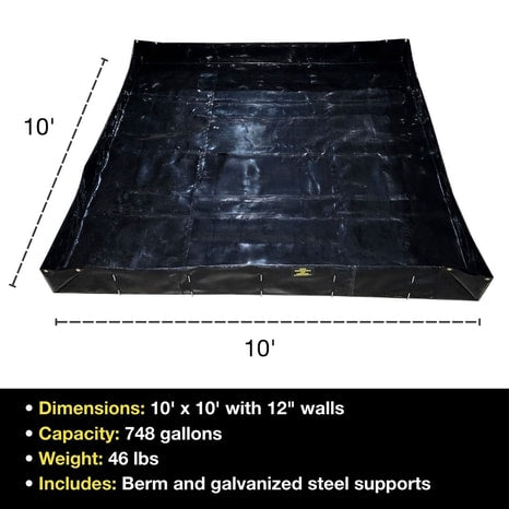 Justrite MightyBerm, 10' x 10' x 12"