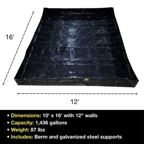 Justrite MightyBerm, 12' x 16' x 12"