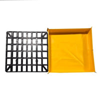Thumbnail for Justrite 25.5” x 25.5” x 4”, 8 Gallon Capacity, Folding Utility Tray with Grate