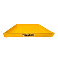Thumbnail for Justrite 36” x 36” x 4”, 20 Gallon Capacity, Folding Utility Tray, Yellow