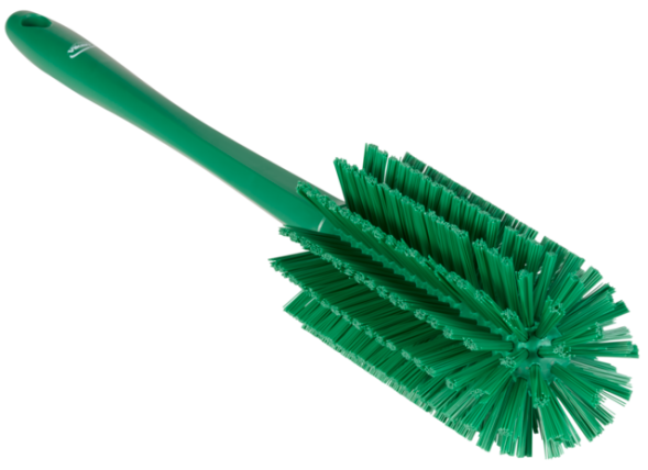 Pipe Brush w/handle, one piece, 3.1", Medium, Green
