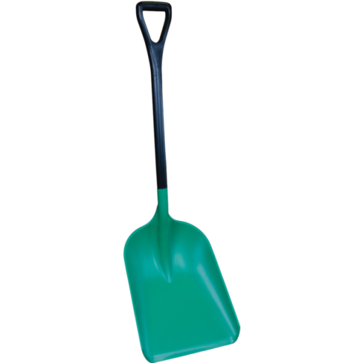 Safety Shovel w/ Extended Handle, 13.8" Blade, Green