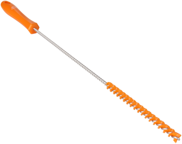 Vikan Tube Brush, 0.4", 19.7", Stiff, Orange
