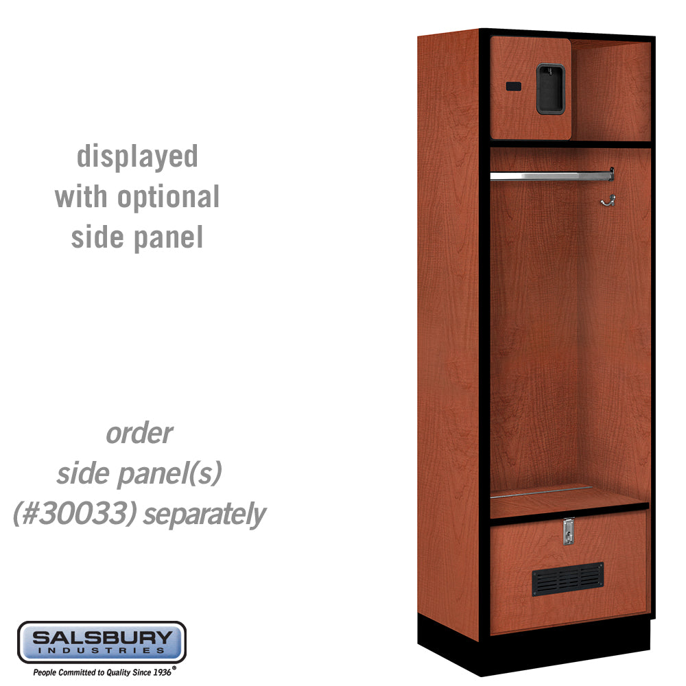 24" Wide Designer Wood Open Access Locker - 6 Feet High - 18 Inches Deep - Cherry