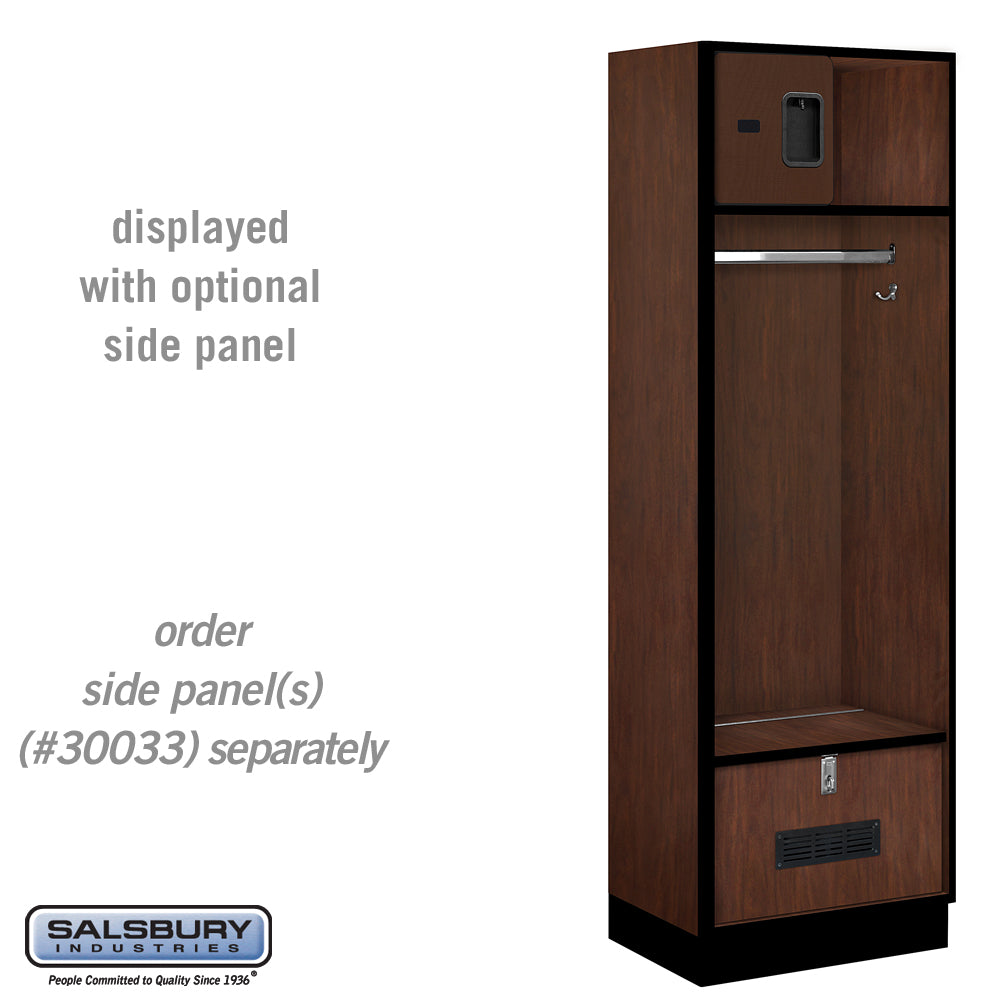 24" Wide Designer Wood Open Access Locker - 6 Feet High - 18 Inches Deep - Mahogany