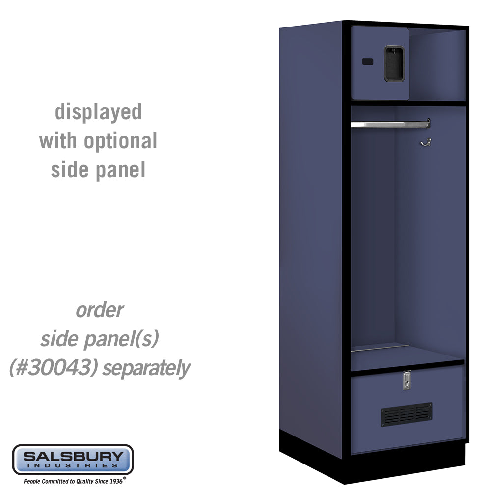 24" Wide Designer Wood Open Access Locker - 6 Feet High - 24 Inches Deep - Blue