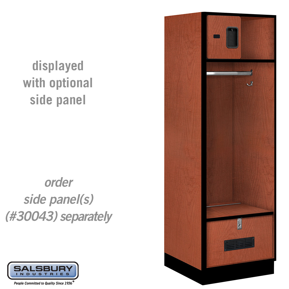 24" Wide Designer Wood Open Access Locker - 6 Feet High - 24 Inches Deep - Cherry