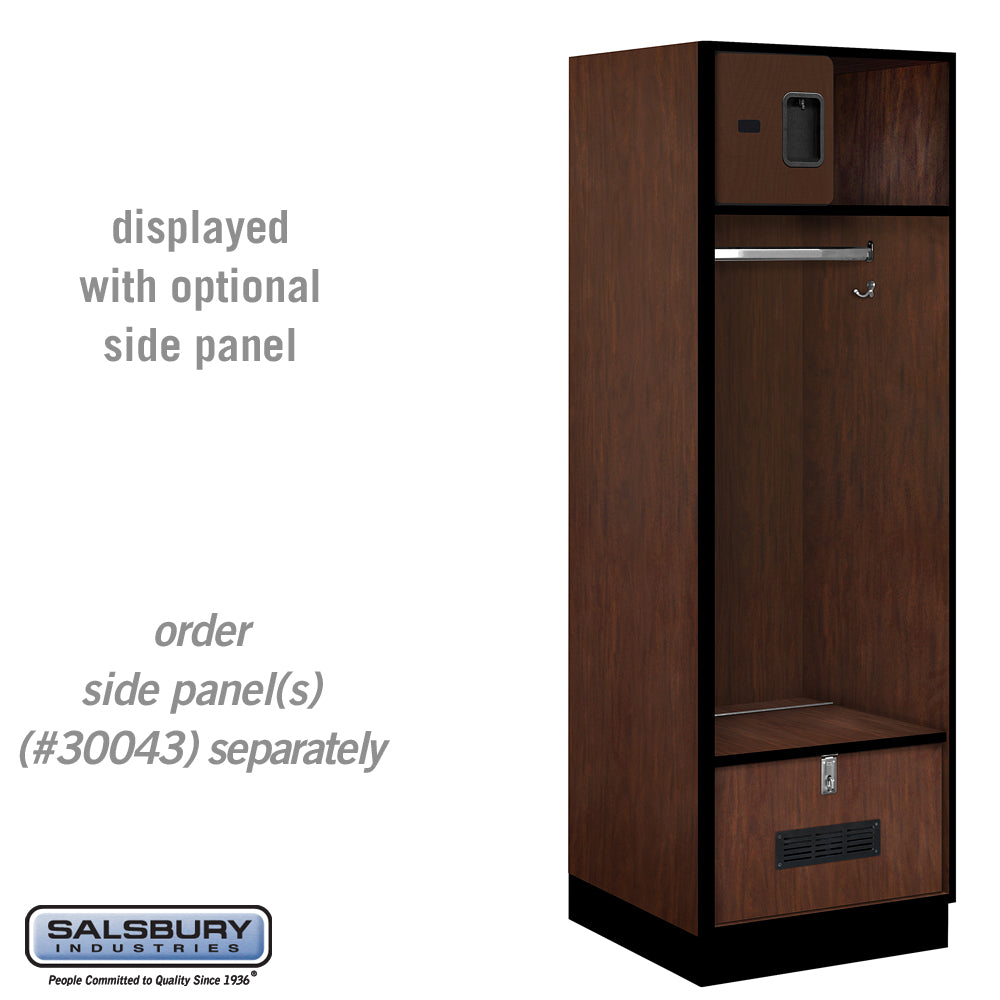 24" Wide Designer Wood Open Access Locker - 6 Feet High - 24 Inches Deep - Mahogany