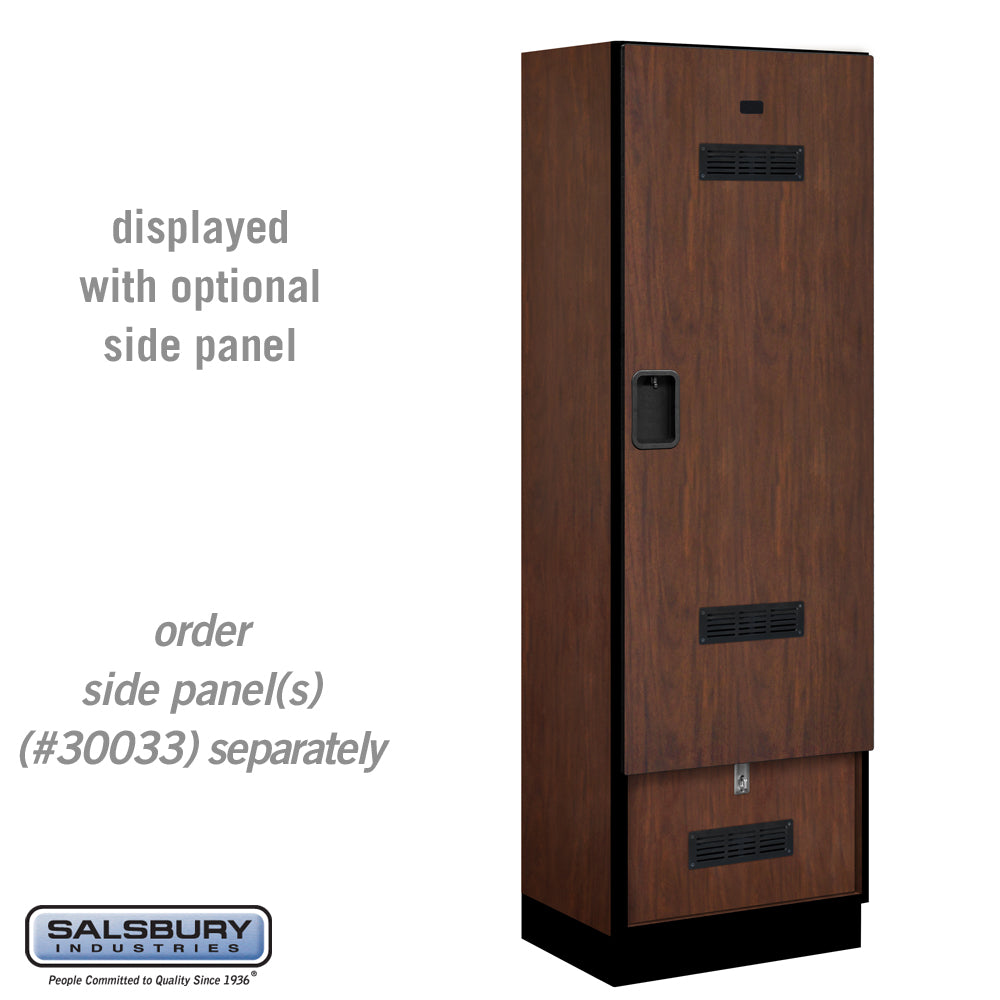 24" Wide Designer Wood Gear Locker - 6 Feet High - 18 Inches Deep - Mahogany