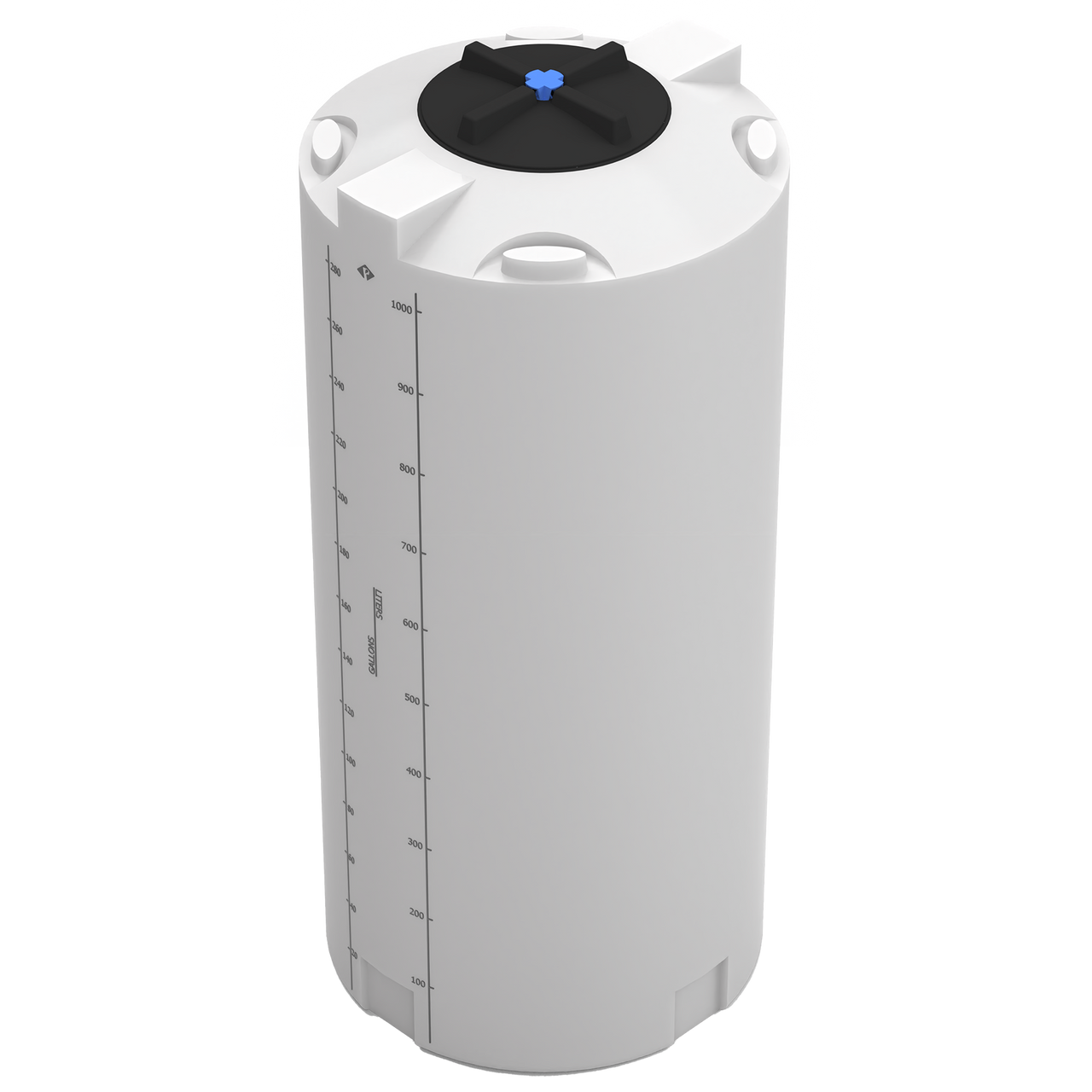 300 GAL PROCHEM® PROCESS CHEMICAL TANK - LPE 1.5 - NATURAL  - DIA 35" x HGT 78" - LID 16" 