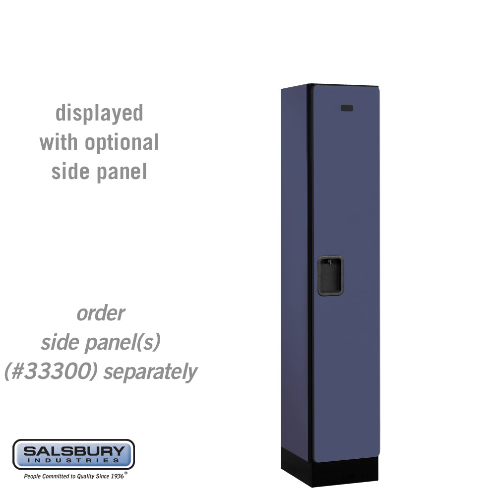 12" Wide Single Tier Designer Wood Locker - 1 Wide - 5 Feet High - 15 Inches Deep - Blue