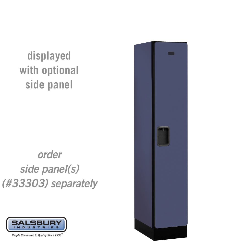 12" Wide Single Tier Designer Wood Locker - 1 Wide - 5 Feet High - 18 Inches Deep - Blue