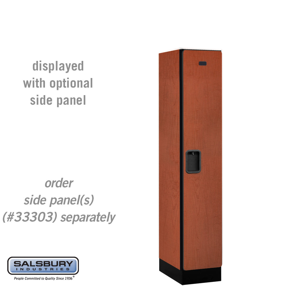 12" Wide Single Tier Designer Wood Locker - 1 Wide - 5 Feet High - 18 Inches Deep - Cherry