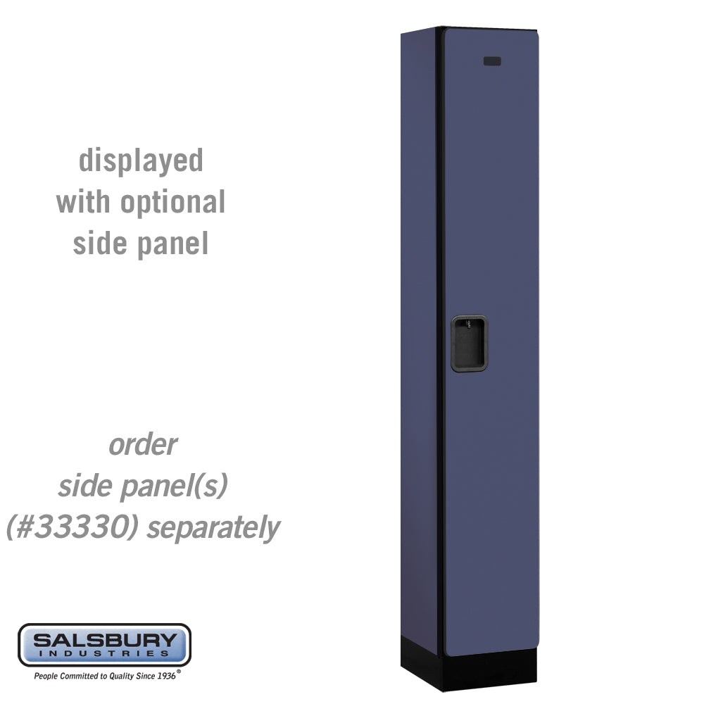 12" Wide Single Tier Designer Wood Locker - 1 Wide - 6 Feet High - 15 Inches Deep - Blue