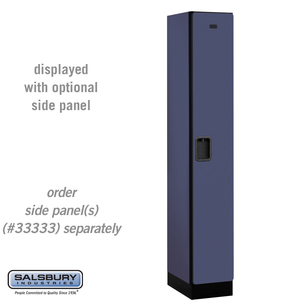 12" Wide Single Tier Designer Wood Locker - 1 Wide - 6 Feet High - 18 Inches Deep - Blue