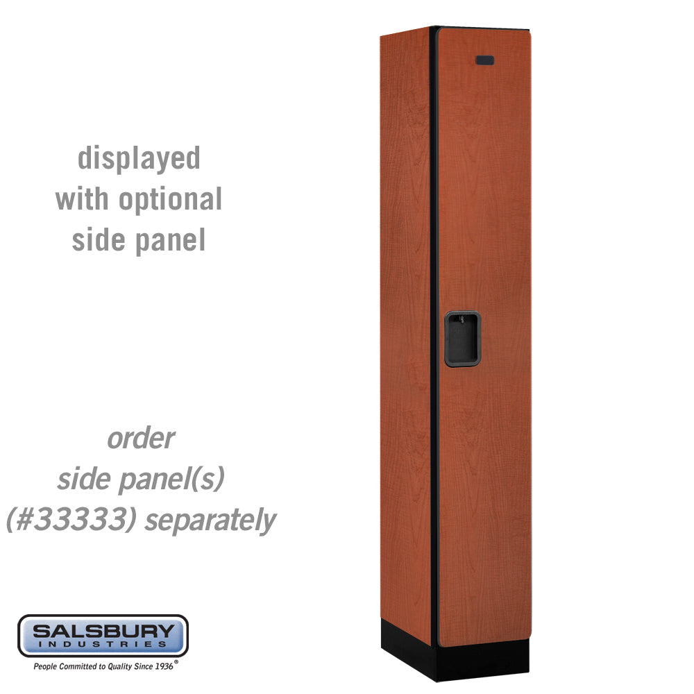 12" Wide Single Tier Designer Wood Locker - 1 Wide - 6 Feet High - 18 Inches Deep - Cherry