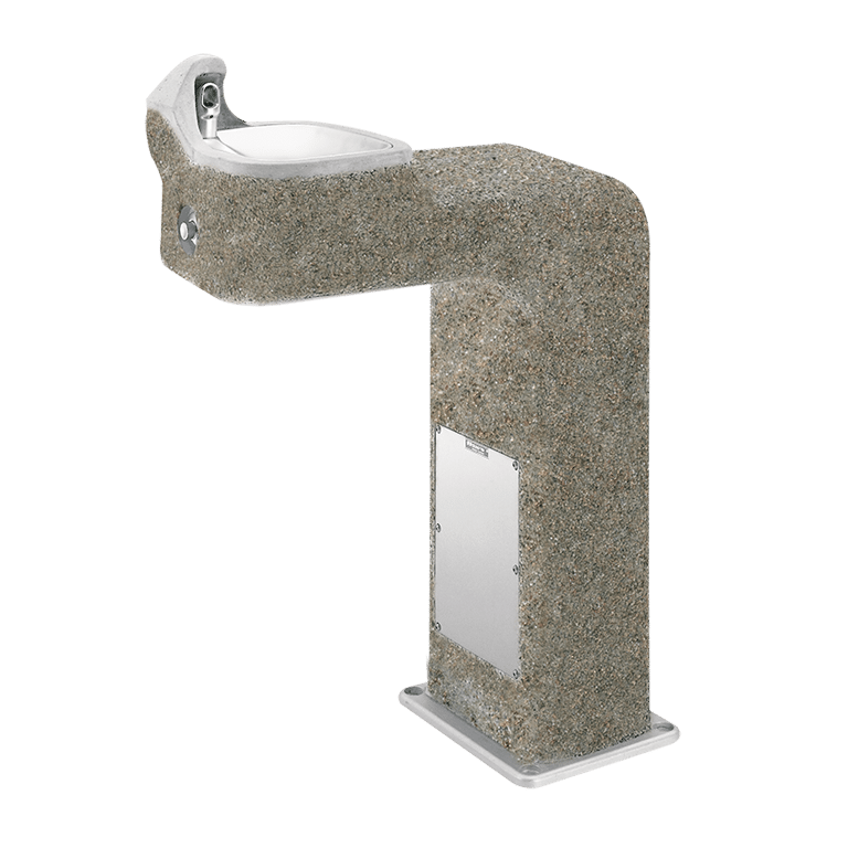 ADA Outdoor Freeze-Resistant Concrete Pedestal Fountain