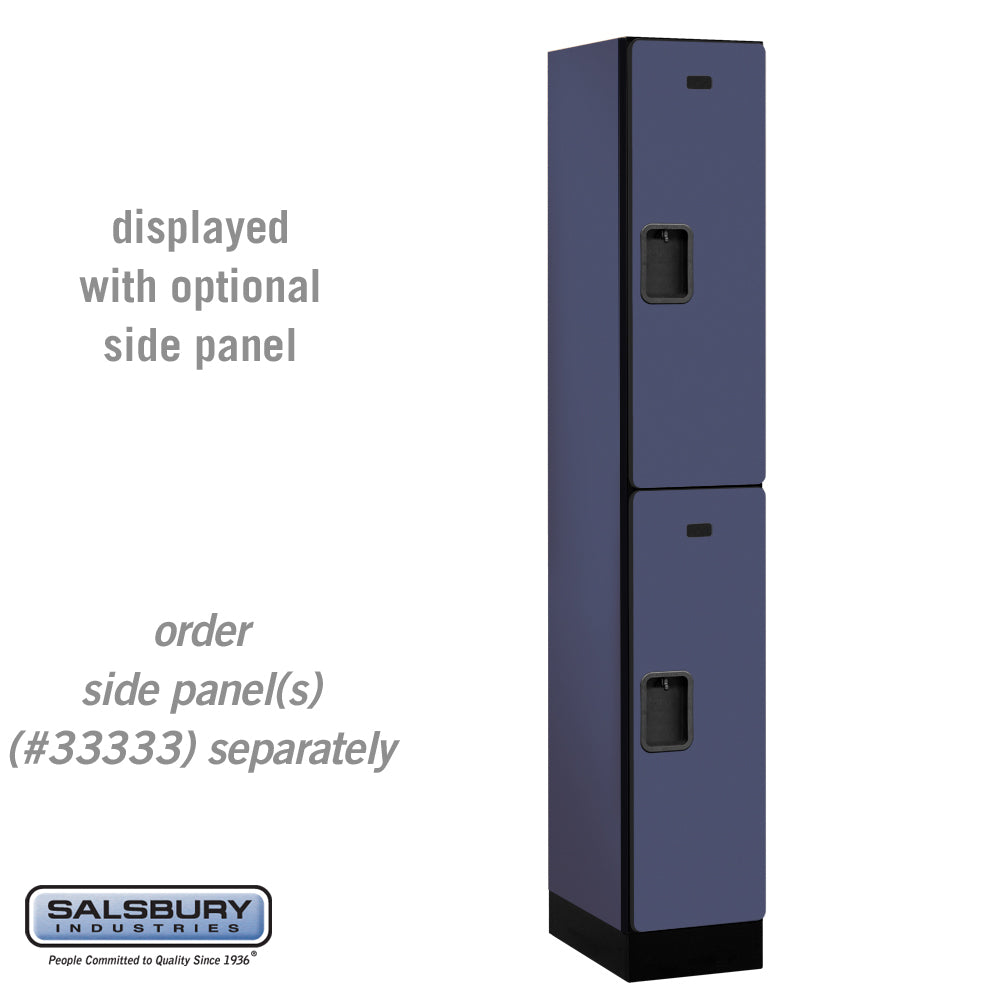 12" Wide Double Tier Designer Wood Locker - 1 Wide - 6 Feet High - 18 Inches Deep - Blue