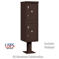 Thumbnail for Outdoor Parcel Locker with 2 Compartments in Bronze with USPS Access – Type I