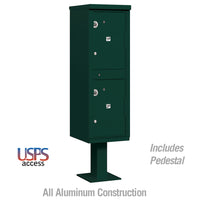 Thumbnail for Outdoor Parcel Locker with 2 Compartments in Green with USPS Access – Type I