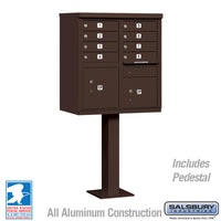 Thumbnail for Cluster Box Unit with 8 Doors and 2 Parcel Lockers in Bronze with USPS Access – Type I 