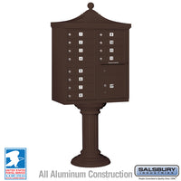 Thumbnail for Regency Decorative Cluster Box Unit with 12 Doors and 1 Parcel Locker in Bronze with USPS Access – Type II 