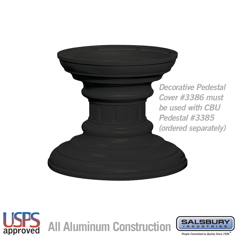 Regency Decorative Pedestal Cover - Short (Option for CBU Pedestal #3385) - Black