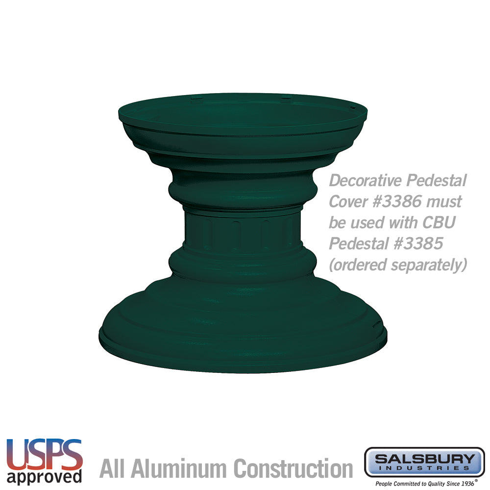 Regency Decorative Pedestal Cover - Short (Option for CBU Pedestal #3385) - Green