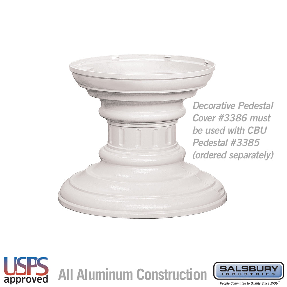 Regency Decorative Pedestal Cover - Short (Option for CBU Pedestal #3385) - White