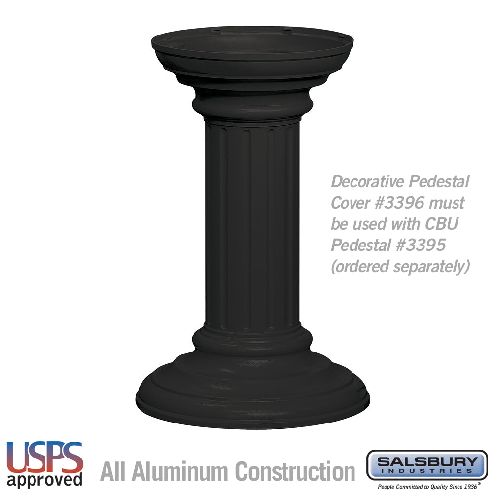 Regency Decorative Pedestal Cover - Tall - Black